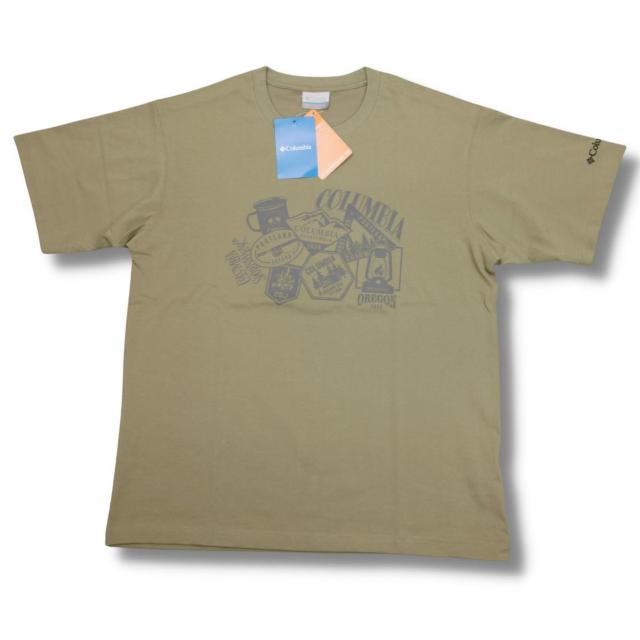 即決☆コロンビア ワッペン グラフィック GN/XLサイズ 半袖Tシャツ 送料無料 グリーン カーキ < ブランド 即決☆コロンビア ワッペン グラフィック GN/XLサイズ 半袖Tシャツ 送料無料 グリーン カーキ < ブランドの