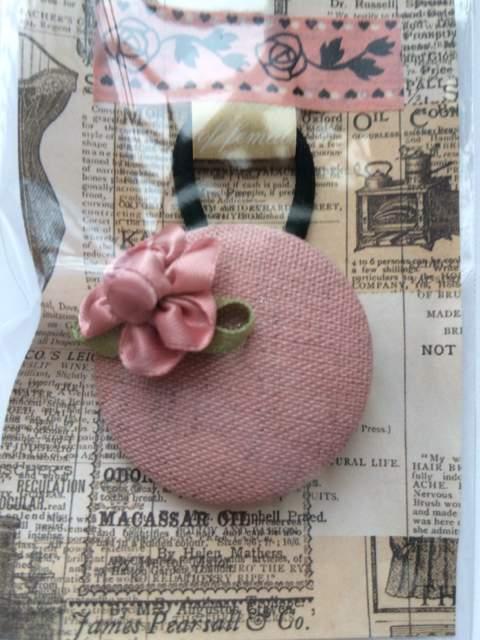 ハンドメイド ヘアゴム 特大 くるみボタン リネン ピンク お花 < 女性ファッション  ハンドメイド ヘアゴム 特大 くるみボタン リネン ピンク お花 < 女性ファッションの