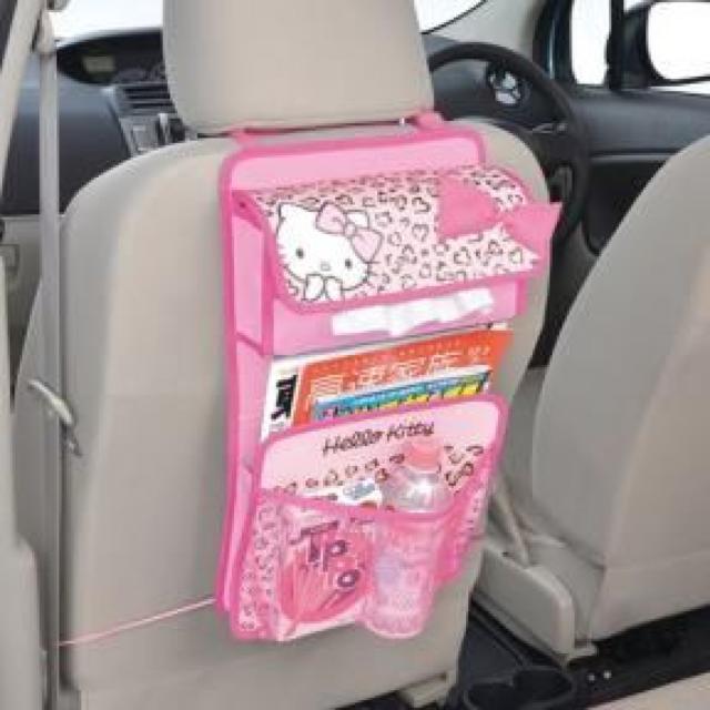 《New》キティちゃん★ティッシュケースも入る・小物整理に便利*シートバックポケット < 自動車/バイク 《New》キティちゃん★ティッシュケースも入る・小物整理に便利*シートバックポケット < 自動車/バイク