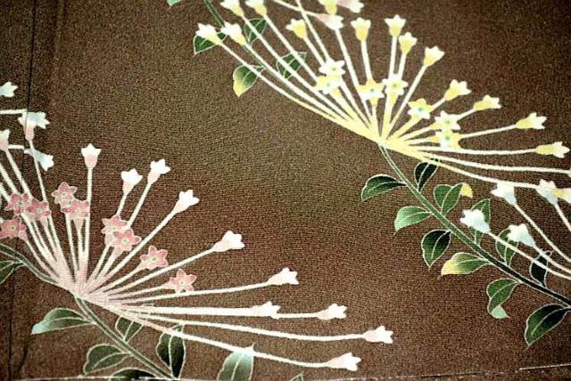 【最高峰】【未使用品】十日町友禅作家【阿部佳雪】草花文 茶筅 色留袖 身丈155.5cm 裄丈63cm T3424 < 女性ファッション  【最高峰】【未使用品】十日町友禅作家【阿部佳雪】草花文 茶筅 色留袖 身丈155.5cm 裄丈63cm T3424 < 女性ファッションの