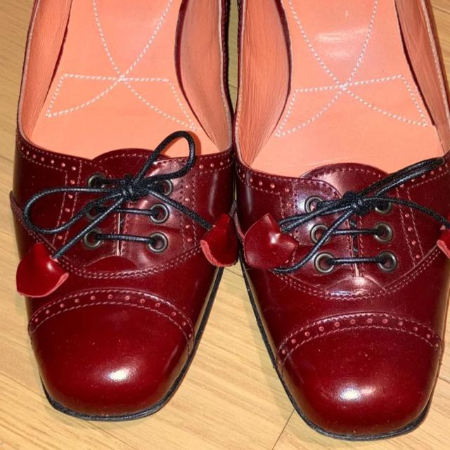 TO&CO  ローパンプス フラットシューズ ローヒール ワインカラー 23cm レザー フラット パンプス シューズ イタリア製 < 女性ファッション  TO&CO  ローパンプス フラットシューズ ローヒール ワインカラー 23cm レザー フラット パンプス シューズ イタリア製 < 女性ファッションの