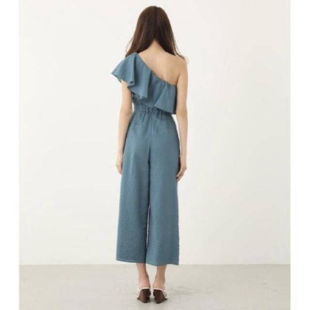 ◆rienda/リエンダ◆ストライプワンショルフリルロンパース★ブルーM*秋コーデギャル♪ < ブランド  ◆rienda/リエンダ◆ストライプワンショルフリルロンパース★ブルーM*秋コーデギャル♪ < ブランドの