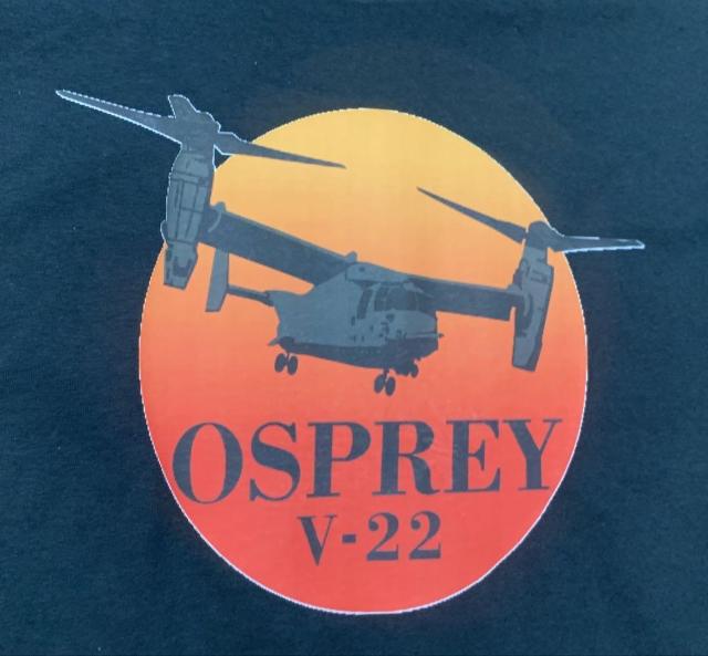 新品 OSPREY V-22 グ US ミリタリ グラフィック Tシャツ 黒 L < 男性ファッション  新品 OSPREY V-22 グ US ミリタリ グラフィック Tシャツ 黒 L < 男性ファッションの