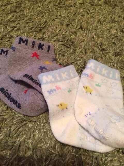 ミキハウス、コムサ、ベビー用靴下セットuesd < ブランド ミキハウス、コムサ、ベビー用靴下セットuesd < ブランドの
