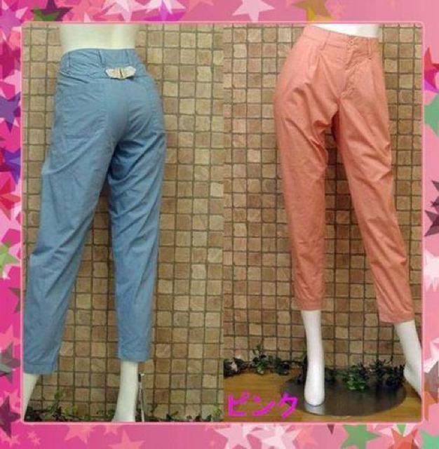 新品■コットン カジュアル テーパード クロップド パンツ◆ピンク S < 女性ファッション 新品■コットン カジュアル テーパード クロップド パンツ◆ピンク S < 女性ファッションの