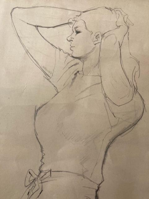 絵画 素描 岩田専太郎 女性人物画 真作保証 原画 < ホビー 絵画 素描 岩田専太郎 女性人物画 真作保証 原画 < ホビーの