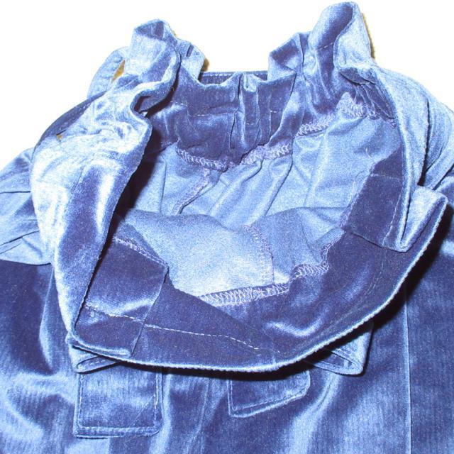 未使用☆ベロアリブ素材ウエストリボンワイドパンツ*ガウチョパンツ(ブルー) < 女性ファッション  未使用☆ベロアリブ素材ウエストリボンワイドパンツ*ガウチョパンツ(ブルー) < 女性ファッションの