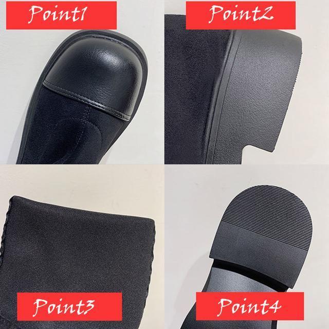 送料無料 新品 ロングブーツ ラウンドトゥ 厚底ブーツ < 女性ファッション  送料無料 新品 ロングブーツ ラウンドトゥ 厚底ブーツ < 女性ファッションの