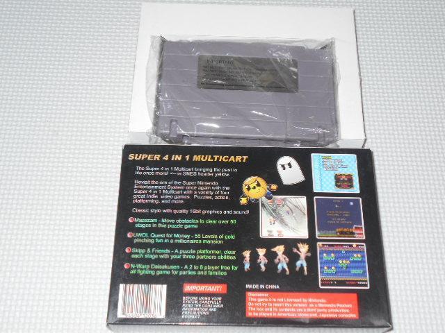 SFC★SUPER 4 IN 1 MULTICART 海外版 北米版 端子清掃済 < ゲーム本体/ソフト  SFC★SUPER 4 IN 1 MULTICART 海外版 北米版 端子清掃済 < ゲーム本体/ソフトの