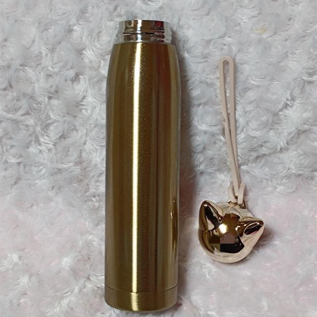 新品★真空断熱ステンレス鋼★可愛いネコ型細身の保温水筒/320ml/ゴールド < レジャー/スポーツ  新品★真空断熱ステンレス鋼★可愛いネコ型細身の保温水筒/320ml/ゴールド < レジャー/スポーツの