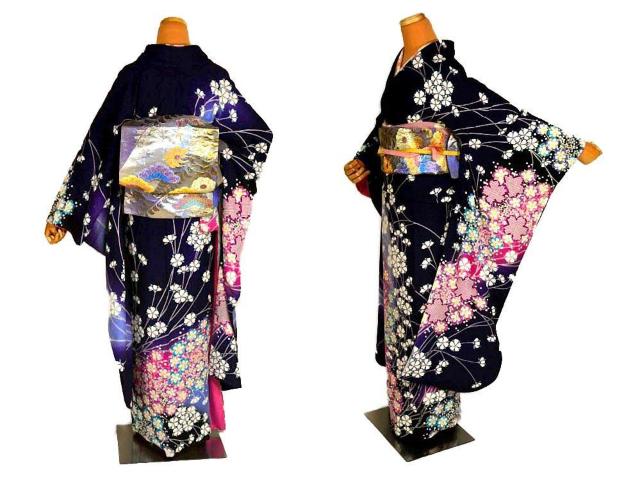 【最高峰】新品同様 暈し染め 金彩 銀通し地 桜文 クリーニング済 振袖 身丈169.5cm 裄丈70cm T3403 < 女性ファッション 【最高峰】新品同様 暈し染め 金彩 銀通し地 桜文 クリーニング済 振袖 身丈169.5cm 裄丈70cm T3403 < 女性ファッションの