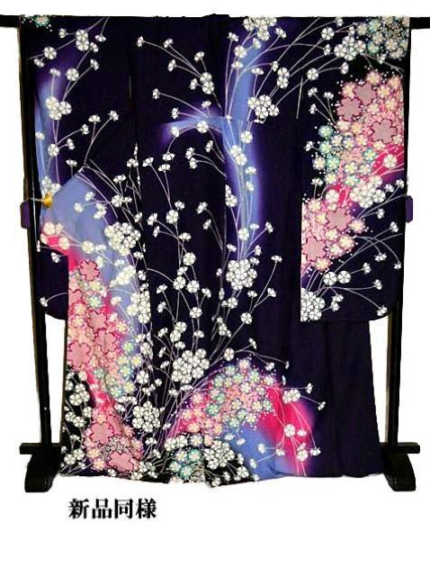 【最高峰】新品同様 暈し染め 金彩 銀通し地 桜文 クリーニング済 振袖 身丈169.5cm 裄丈70cm T3403 < 女性ファッション 【最高峰】新品同様 暈し染め 金彩 銀通し地 桜文 クリーニング済 振袖 身丈169.5cm 裄丈70cm T3403 < 女性ファッションの