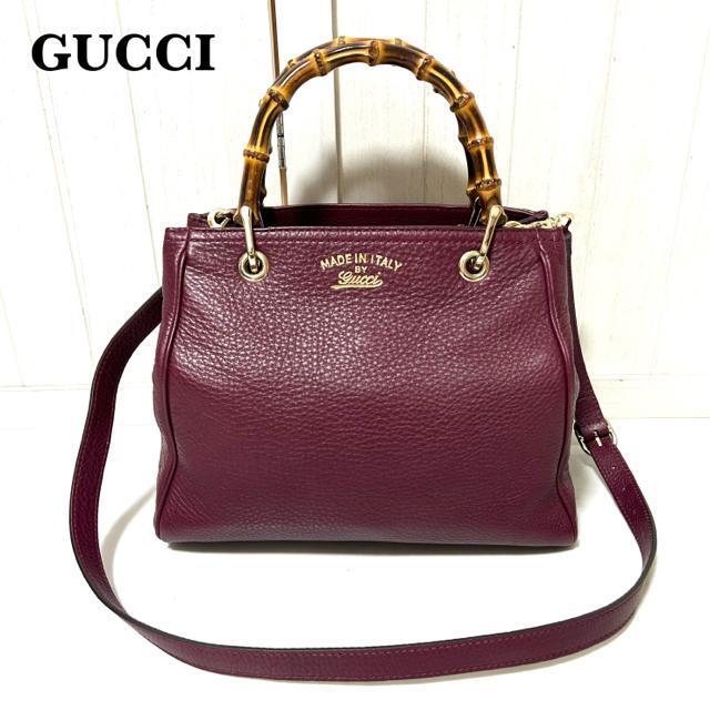 極美品 GUCCI グッチ バンブー ショッパー 2WAY バッグ < ブランド  極美品 GUCCI グッチ バンブー ショッパー 2WAY バッグ  < ブランドの