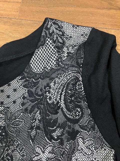 新品未使用 半袖黒のレースのカットソー < 女性ファッション  新品未使用 半袖黒のレースのカットソー < 女性ファッションの