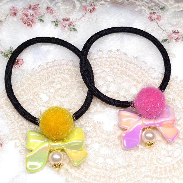 ハンドメイド☆ヘアゴム☆2個セット < 女性ファッション ハンドメイド☆ヘアゴム☆2個セット < 女性ファッションの