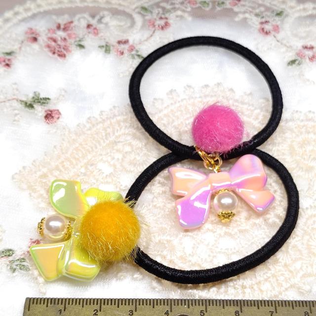 ハンドメイド☆ヘアゴム☆2個セット < 女性ファッション ハンドメイド☆ヘアゴム☆2個セット < 女性ファッションの