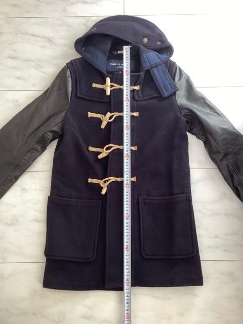 COMME des GARCONS 袖牛革レザー ウール ダッフルコート コムデギャルソン オム 2016 < ブランド COMME des GARCONS 袖牛革レザー ウール ダッフルコート コムデギャルソン オム 2016 < ブランドの