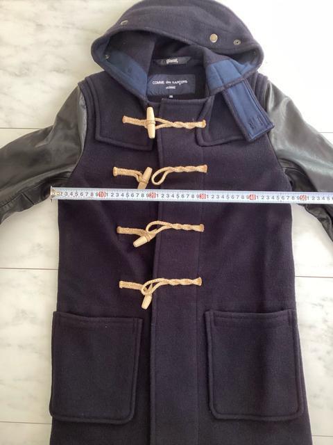 COMME des GARCONS 袖牛革レザー ウール ダッフルコート コムデギャルソン オム 2016 < ブランド COMME des GARCONS 袖牛革レザー ウール ダッフルコート コムデギャルソン オム 2016 < ブランドの