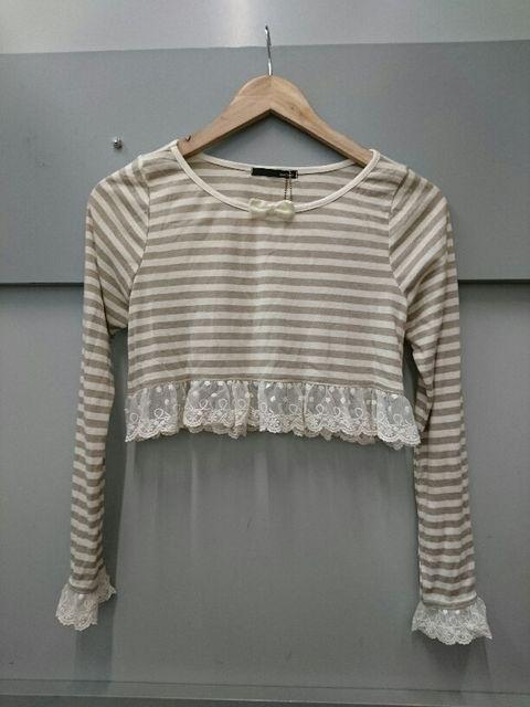 one spo☆ボーダー長袖トップス < ブランド one spo☆ボーダー長袖トップス < ブランドの
