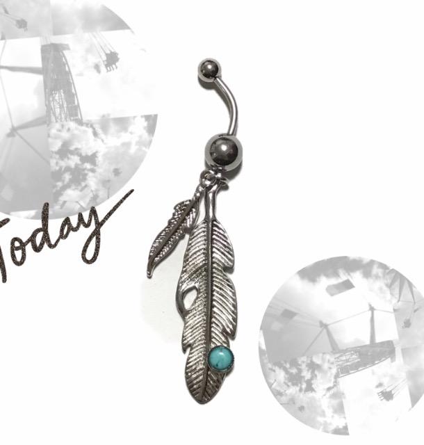 ボディピアス◎ヘソピ片耳ピアスにも◎フェザーターコイズ◎新品◎ < 女性アクセサリー/時計 ボディピアス◎ヘソピ片耳ピアスにも◎フェザーターコイズ◎新品◎ < 女性アクセサリー/時計の