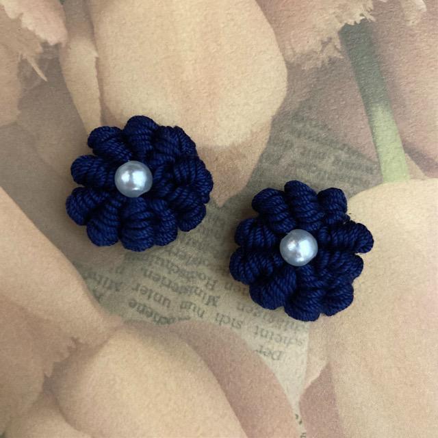 ハンドメイド♪レース編み ぷっくりお花モチーフ2個セット < 女性ファッション  ハンドメイド♪レース編み ぷっくりお花モチーフ2個セット  < 女性ファッションの