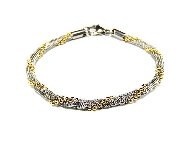 オシャレ レア品 鍍金有りステンレス 幅約4ミリブレスレット < 男性アクセサリー/時計  オシャレ レア品 鍍金有りステンレス 幅約4ミリブレスレット  < 男性アクセサリー/時計の