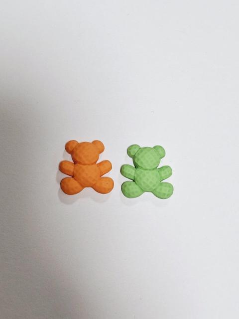 E クマ デコパーツ オレンジ 黄緑 2個セット < ペット/手芸/園芸  E クマ デコパーツ オレンジ 黄緑 2個セット  < ペット/手芸/園芸の