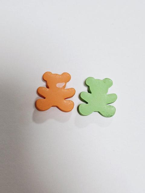E クマ デコパーツ オレンジ 黄緑 2個セット < ペット/手芸/園芸  E クマ デコパーツ オレンジ 黄緑 2個セット < ペット/手芸/園芸の