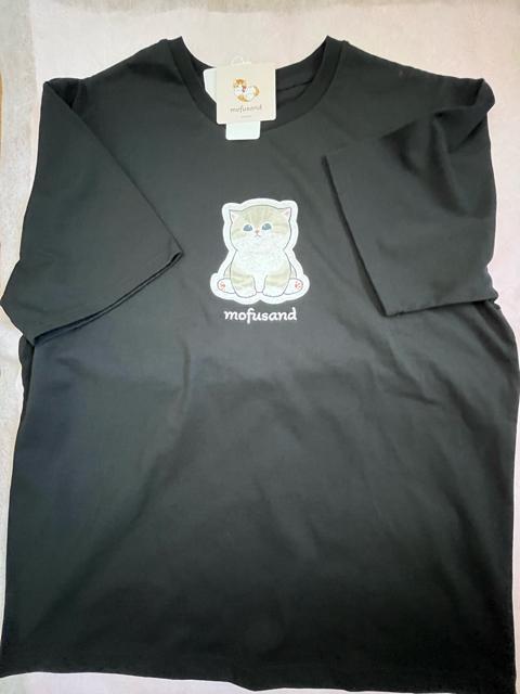 3Lサイズ!紳士サイズ!mofusand(モフサンド)愛らしく可愛い!ブラック色合い!半袖!Tシャツ!新品! < 男性ファッション  3Lサイズ!紳士サイズ!mofusand(モフサンド)愛らしく可愛い!ブラック色合い!半袖!Tシャツ!新品! < 男性ファッションの