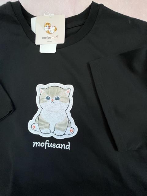 3Lサイズ!紳士サイズ!mofusand(モフサンド)愛らしく可愛い!ブラック色合い!半袖!Tシャツ!新品! < 男性ファッション  3Lサイズ!紳士サイズ!mofusand(モフサンド)愛らしく可愛い!ブラック色合い!半袖!Tシャツ!新品! < 男性ファッションの