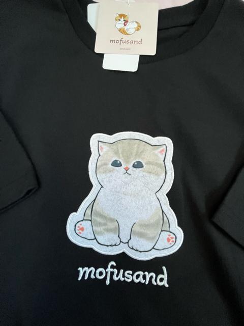 3Lサイズ!紳士サイズ!mofusand(モフサンド)愛らしく可愛い!ブラック色合い!半袖!Tシャツ!新品! < 男性ファッション  3Lサイズ!紳士サイズ!mofusand(モフサンド)愛らしく可愛い!ブラック色合い!半袖!Tシャツ!新品! < 男性ファッションの