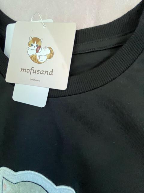 3Lサイズ!紳士サイズ!mofusand(モフサンド)愛らしく可愛い!ブラック色合い!半袖!Tシャツ!新品! < 男性ファッション  3Lサイズ!紳士サイズ!mofusand(モフサンド)愛らしく可愛い!ブラック色合い!半袖!Tシャツ!新品! < 男性ファッションの