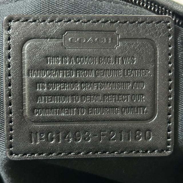 COACH �R�[�` ���O�r�[ �X�g���C�v �V�����_�[�o�b�O �o�b�O F21180 ���U�[ �u���b�N �u���E�� ���f�B�[�X �� �u�����h�� 