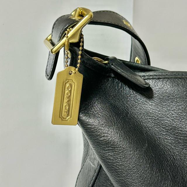 COACH �R�[�` ���O�r�[ �X�g���C�v �V�����_�[�o�b�O �o�b�O F21180 ���U�[ �u���b�N �u���E�� ���f�B�[�X �� �u�����h�� 