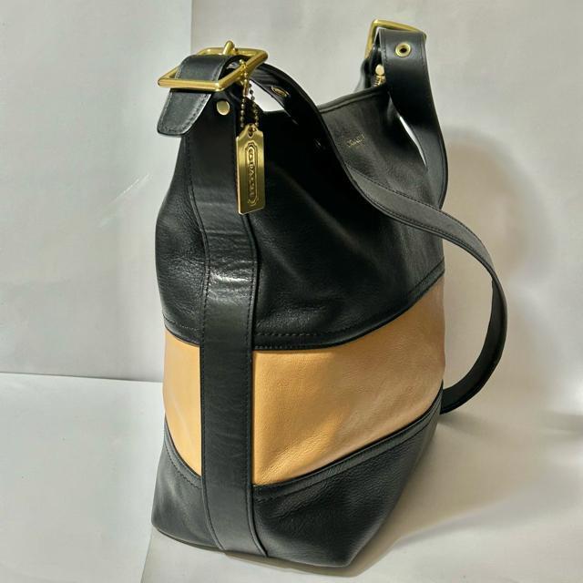 COACH �R�[�` ���O�r�[ �X�g���C�v �V�����_�[�o�b�O �o�b�O F21180 ���U�[ �u���b�N �u���E�� ���f�B�[�X �� �u�����h�� 