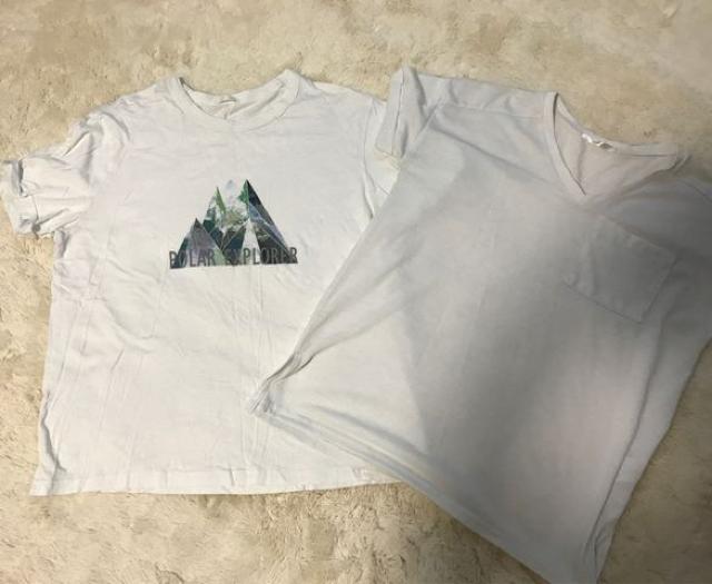 Tシャツ2枚セット  LサイズとMサイズ < 女性ファッション  Tシャツ2枚セット  LサイズとMサイズ  < 女性ファッションの