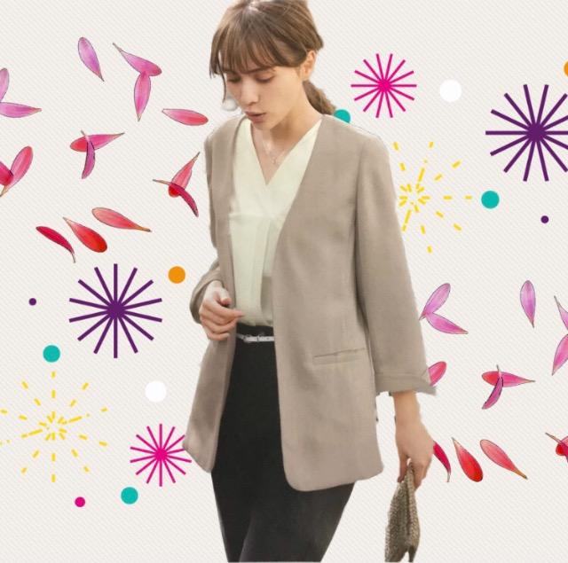 春ジャケットゆるロング〓ノーカラーノー釦〓薄ベージュ(M)新品 < 女性ファッション 春ジャケットゆるロング〓ノーカラーノー釦〓薄ベージュ(M)新品 < 女性ファッションの