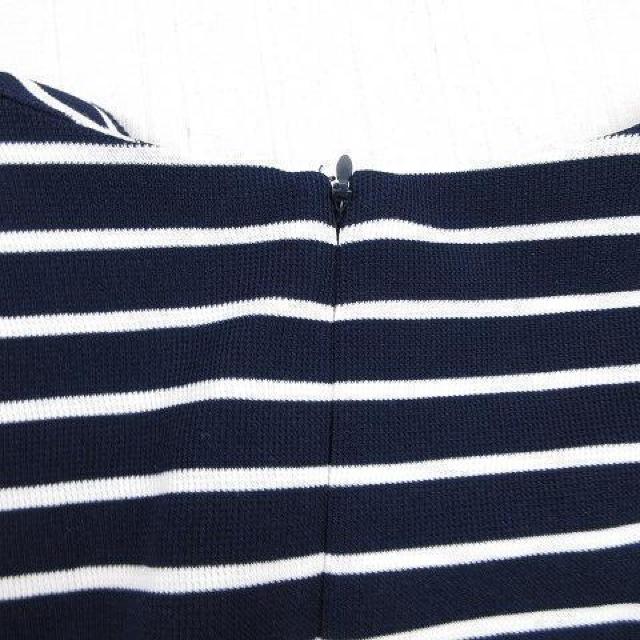 FABIA 鹿の子調 ボーダー ワンピース 膝丈 M < 女性ファッション  FABIA 鹿の子調 ボーダー ワンピース 膝丈 M < 女性ファッションの