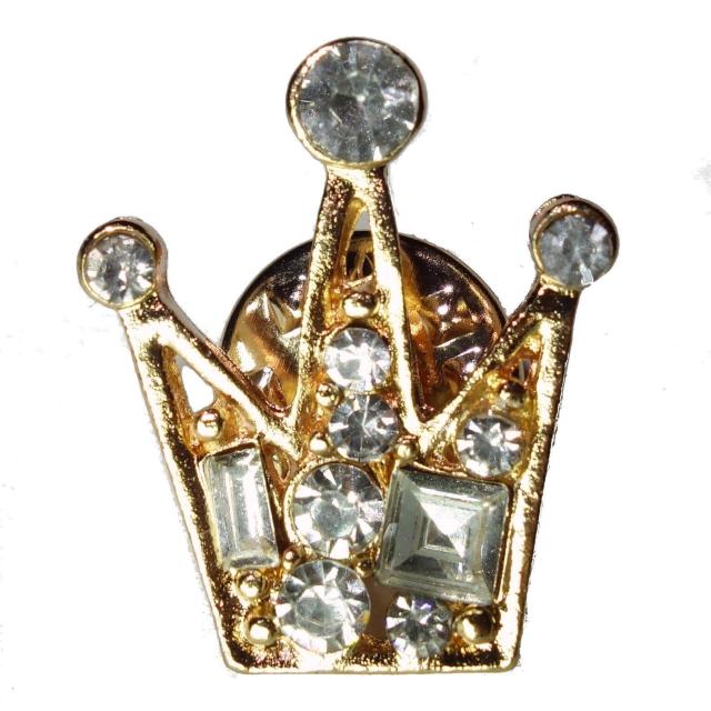 王冠 クラウン バッジ ピンバッジ ピンズ ラペルピン ブローチ 金色 ゴールド色 < 女性アクセサリー/時計  王冠 クラウン バッジ ピンバッジ ピンズ ラペルピン ブローチ 金色 ゴールド色  < 女性アクセサリー/時計の