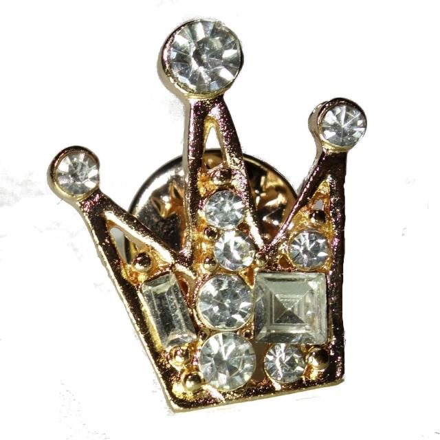 王冠 クラウン バッジ ピンバッジ ピンズ ラペルピン ブローチ 金色 ゴールド色 < 女性アクセサリー/時計  王冠 クラウン バッジ ピンバッジ ピンズ ラペルピン ブローチ 金色 ゴールド色 < 女性アクセサリー/時計の