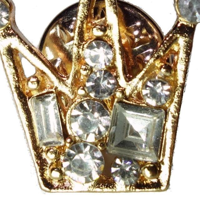 王冠 クラウン バッジ ピンバッジ ピンズ ラペルピン ブローチ 金色 ゴールド色 < 女性アクセサリー/時計  王冠 クラウン バッジ ピンバッジ ピンズ ラペルピン ブローチ 金色 ゴールド色 < 女性アクセサリー/時計の