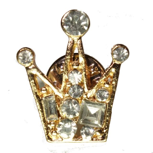 王冠 クラウン バッジ ピンバッジ ピンズ ラペルピン ブローチ 金色 ゴールド色 < 女性アクセサリー/時計  王冠 クラウン バッジ ピンバッジ ピンズ ラペルピン ブローチ 金色 ゴールド色 < 女性アクセサリー/時計の