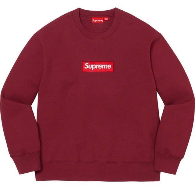 Supreme Box Logo Crewneck Cardinal M   uh 