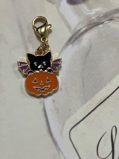 ハンドメイド ハロウィン マスクチャーム 2点セット ねこ かぼちゃ < 女性ファッション  ハンドメイド ハロウィン マスクチャーム 2点セット ねこ かぼちゃ < 女性ファッションの