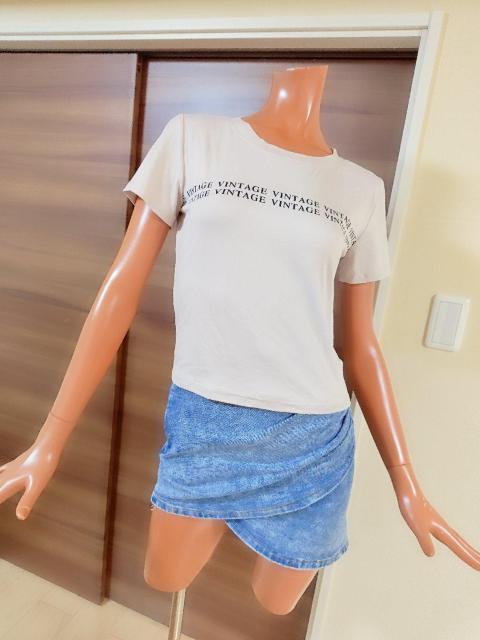 新品★M〜2L★VINTAGE★ベージュTシャツ★ < 女性ファッション  新品★M〜2L★VINTAGE★ベージュTシャツ★ < 女性ファッションの