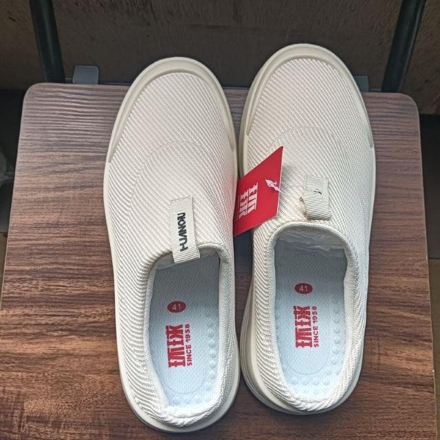 新品 25.5cm メンズ 男女兼用 ベージュ シューズ 靴 サボ スリッポン < 男性ファッション  新品 25.5cm メンズ 男女兼用 ベージュ シューズ 靴 サボ スリッポン < 男性ファッションの