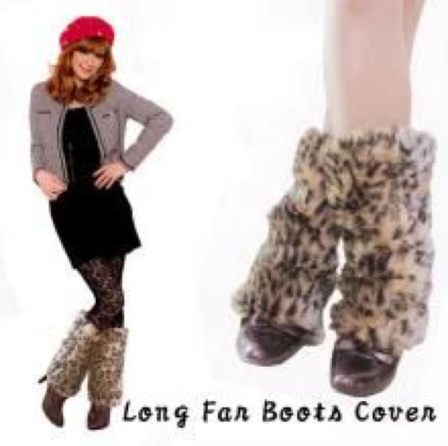 《New》ヒョウ柄(レオパード)★ファー*レッグウォーマー/ブーツカバー < 女性ファッション 《New》ヒョウ柄(レオパード)★ファー*レッグウォーマー/ブーツカバー < 女性ファッションの