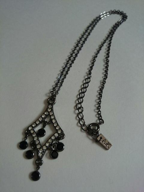 未使用☆ANNE KLEIN アンクライン★ネックレス☆ラインストーン×ブラックストーン★揺れデザイン☆ < ブランド  未使用☆ANNE KLEIN アンクライン★ネックレス☆ラインストーン×ブラックストーン★揺れデザイン☆ < ブランドの