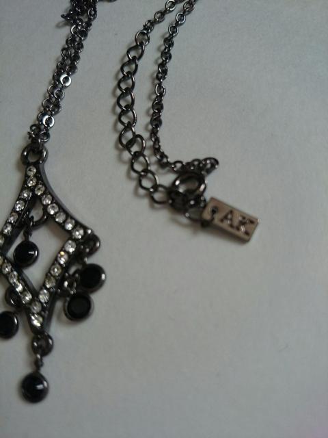 未使用☆ANNE KLEIN アンクライン★ネックレス☆ラインストーン×ブラックストーン★揺れデザイン☆ < ブランド  未使用☆ANNE KLEIN アンクライン★ネックレス☆ラインストーン×ブラックストーン★揺れデザイン☆ < ブランドの