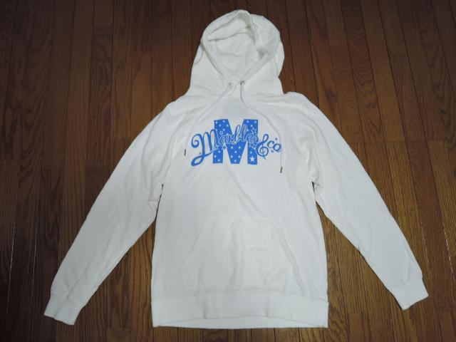 MARBLES マーブルズ × M エム 薄手 スウェット パーカー S 白 ロゴ LOGO プルオーバー HOODIE TMT < ブランド  MARBLES マーブルズ × M エム 薄手 スウェット パーカー S 白 ロゴ LOGO プルオーバー HOODIE TMT < ブランドの